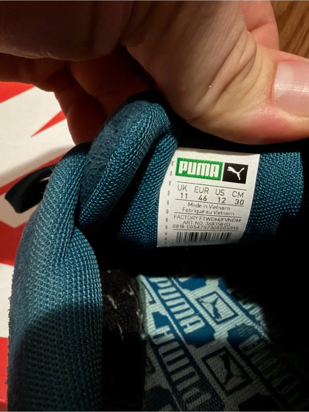 PUMA Teal Suede Sneaker with Skull & Rose Embroidery